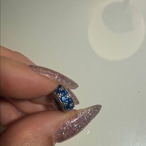 Pandora Blue Crystal Band Charm
